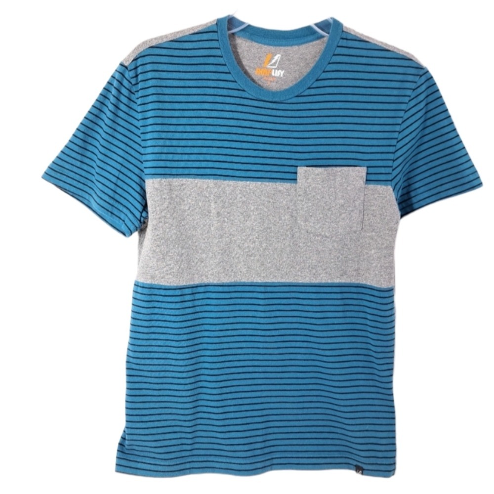 Amplify Boys Green & Grey Stripped Shirt Size S‎